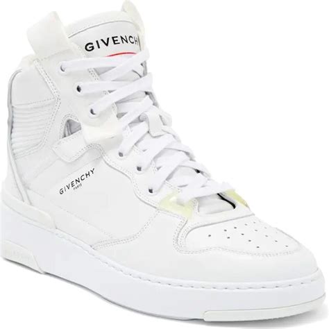 givenchy white sneakers|Givenchy wing high top sneakers.